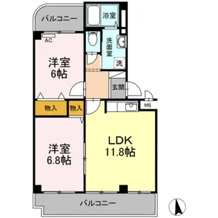 Pleiades B棟【3階】の間取り