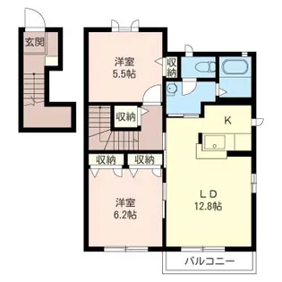 グレイスコートC【2階】の間取り