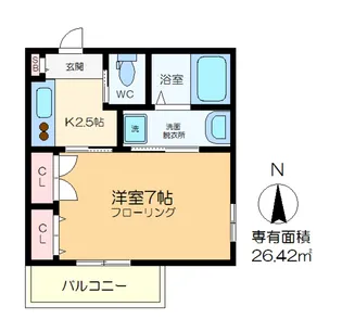 メゾン ド ソレイユIII【2階】の間取り