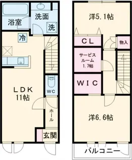 オルキデ蘆花公園六番館の間取り