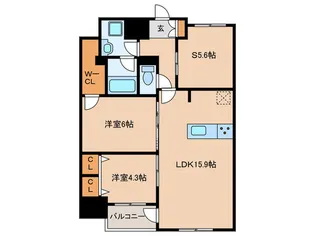 S-RESIDENCE伊都Attirant【13階】の間取り