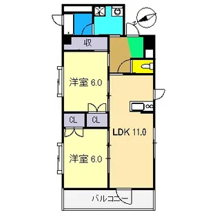 Clare Fujimoto 北棟【5階】の間取り