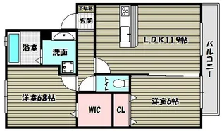 アヴァンセ和泉中央 A棟【2階】の間取り