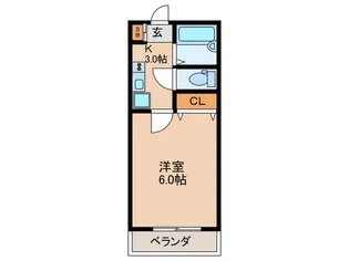 ショコラルージュ田柄【3階】の間取り
