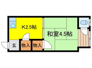 亀田荘【1階】の間取り
