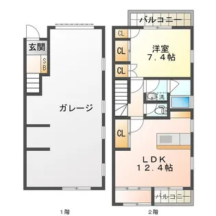 REBORN新町【2階】の間取り
