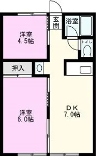 シティハイムサンライズ【1階】の間取り