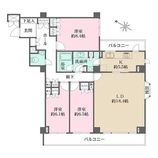 深沢ホームズ【2階】の間取り