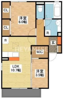 リッチジャスミン【1階】の間取り