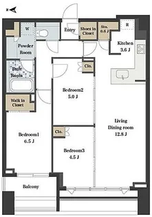 シティタワー銀座東【20階】の間取り