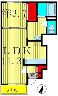 アマリージュII【1階】の間取り