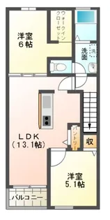 プロムナード2【2階】の間取り
