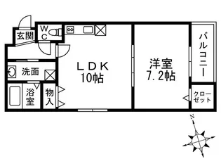 フジパレスファースト内代【3階】の間取り
