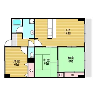 レシェンテ東三国【6階】の間取り
