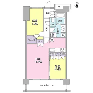 アンビエンテ経堂【4階】の間取り