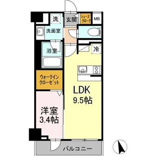 RESIDENCE TACHIBANA【5階】の間取り