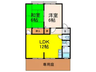 メゾンハイツ中野 II【1階】の間取り