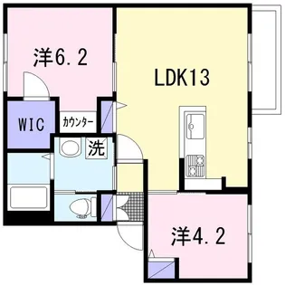桜ヶ丘エクセルコーポラス【2階】の間取り