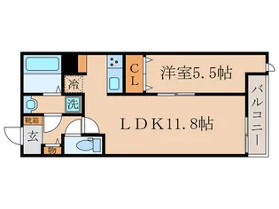 ラシーネ伏見弐番館【2階】の間取り