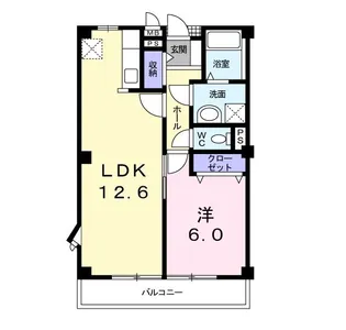 サニーフォレストB【2階】の間取り