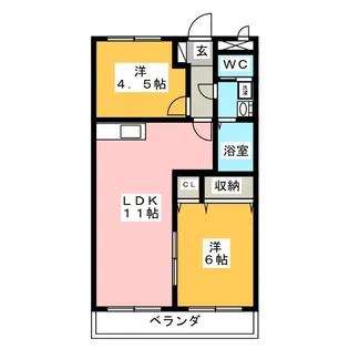 中根マンション【2階】の間取り