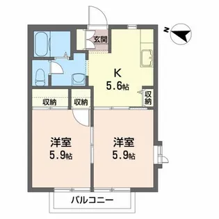 カーサ・クレール【2階】の間取り