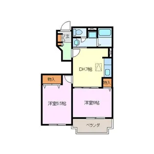 サフィニアガーデン A棟【1階】の間取り