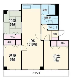 パークウエスト貴船 B棟【1階】の間取り