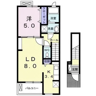 ラシュレ【2階】の間取り