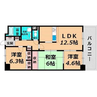リヴィエール・デュ・ノール【4階】の間取り