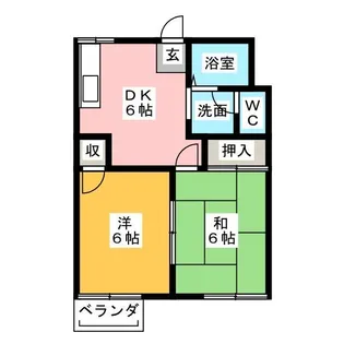 シティハイム桜台B【2階】の間取り