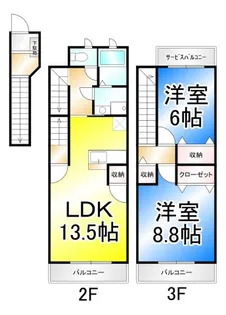 グレイスリバーサイド Aの間取り