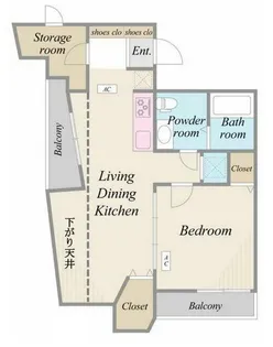 シティ麻布【7階】の間取り