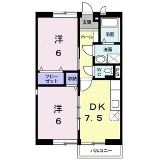 ヴィラリコルディ【2階】の間取り