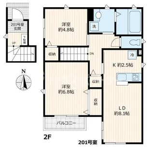 フルール【2階】の間取り