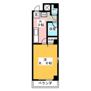 タウンコートタチバナ【2階】の間取り