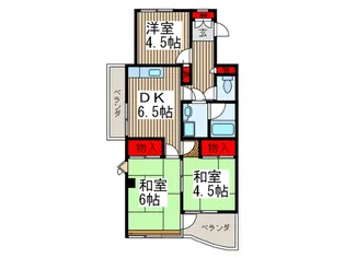 ウィンパレス狭山【4階】の間取り