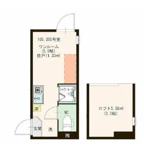 ハーモニーテラス双葉町【2階】の間取り