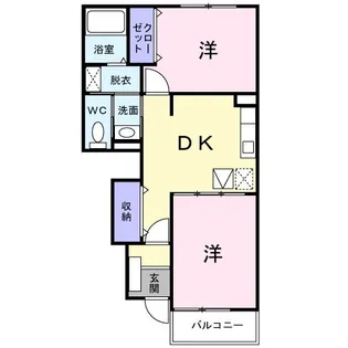 セイバリー溝辺II【1階】の間取り