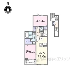 コンフォール北伊丹【2階】の間取り