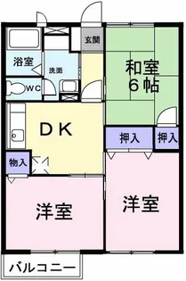 カサヴェルデ吉田II【2階】の間取り