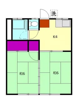 守屋アパート【1階】の間取り
