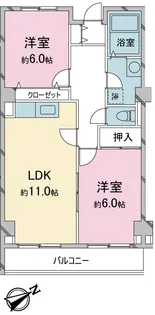 アメニティ・ワン【2階】の間取り