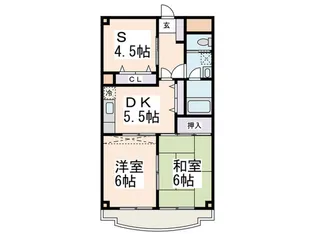 プリムローズ藤ヶ丘【1階】の間取り
