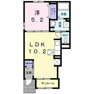 シュティル シエーネ A【1階】の間取り
