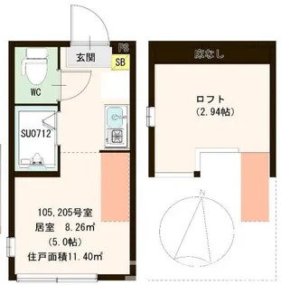 ハーモニーテラス南小岩VII【1階】の間取り