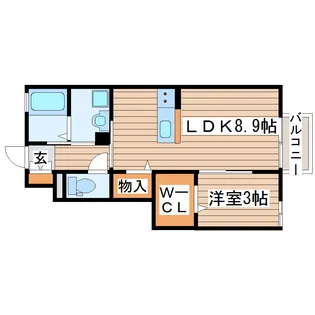 リベルテ三神峯【1階】の間取り