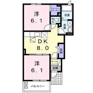 ヴァンベールA棟【1階】の間取り