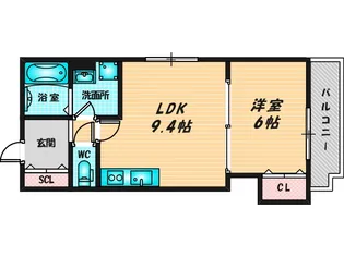 NAGAMORI新深江【2階】の間取り