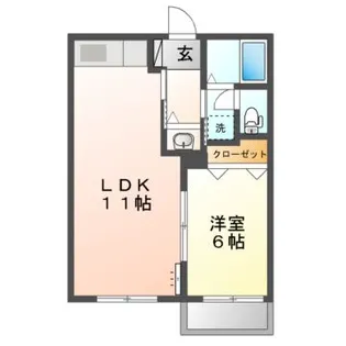 フォーブルいずみA棟【2階】の間取り